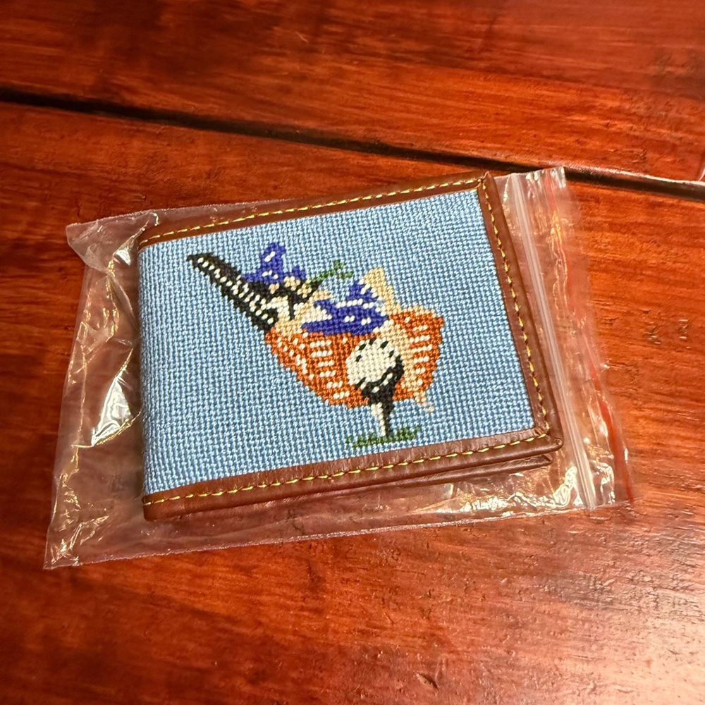 Needle Golf Needlepoint Wallet